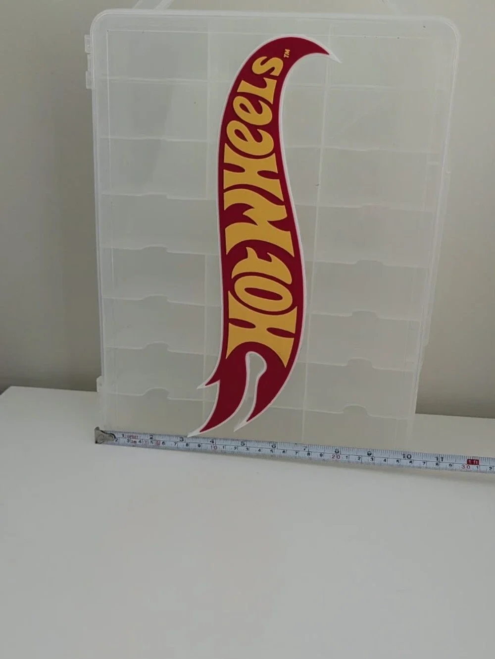 Clear Storage Case with Custom 3D-Printed Hot Wheels Emblem